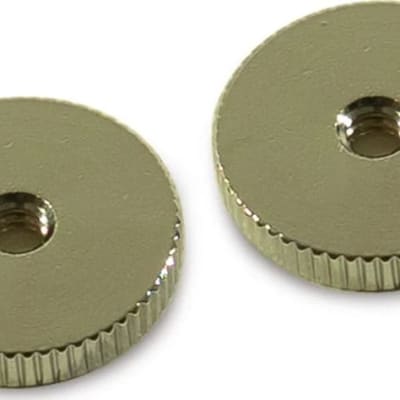 Kluson USA Brass ABR Thumbwheel Set of 2 Brass - Nickel image 1