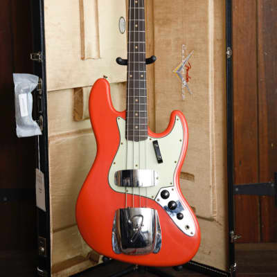 Fender Custom Shop LTD '64 Jazz Bass Journeyman Aged Fiesta Red image 2