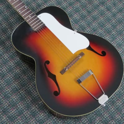 1960s Silvertone USA Archtop Acoustic Sunburst! w/hardshell case for sale