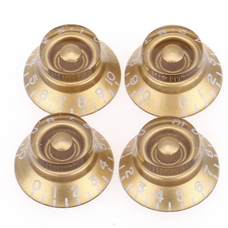 Gold Knobs Imperial Inch Top Hat Control Speed for USA Les | Reverb