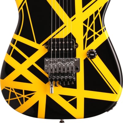 EVH Stripe Series Eddie Van Halen Electric Guitar Black/Yellow image 1