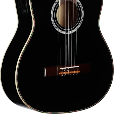 Ortega RCE141 Classical Acoustic-Electric Guitar (with Gig Bag) - Black image 4