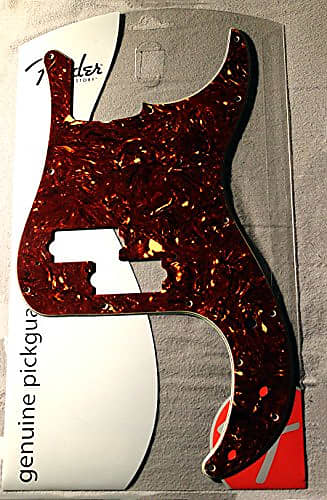 Genuine Fender '63 P. Bass Pickguard, BROWN SHELL, 009-7223-049 image 1