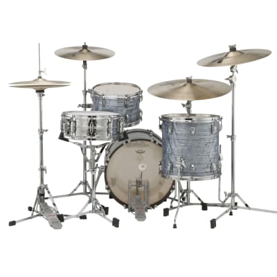 Ludwig *Pre-Order* Classic Maple Sky Blue Pearl Jazz Bop Kit 14x18_8x12_14x14 Drums Shell Pack Made in the USA | Authorized Dealer image 4