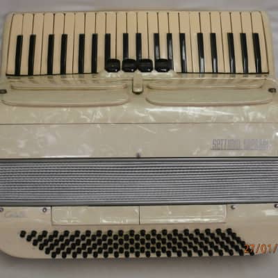 Settimio Soprani Coletta piano accordion 120 bass mod 703/78-- 1965-1975 Cream marble image 20