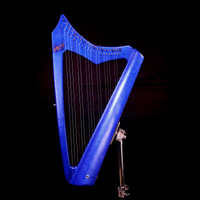 22 String Iris Harpy - Electric-Acoustic Harp - Blue image 1