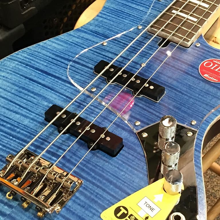 Bacchus Craft Series Custom Jazz Bass 2018 Transparent Blue Oil