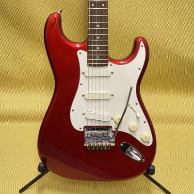 Fender Contemporary Stratocaster 1980s E serial MIJ Japan Candy Apple Red  Guitar Floyd Rose Bridge image 1