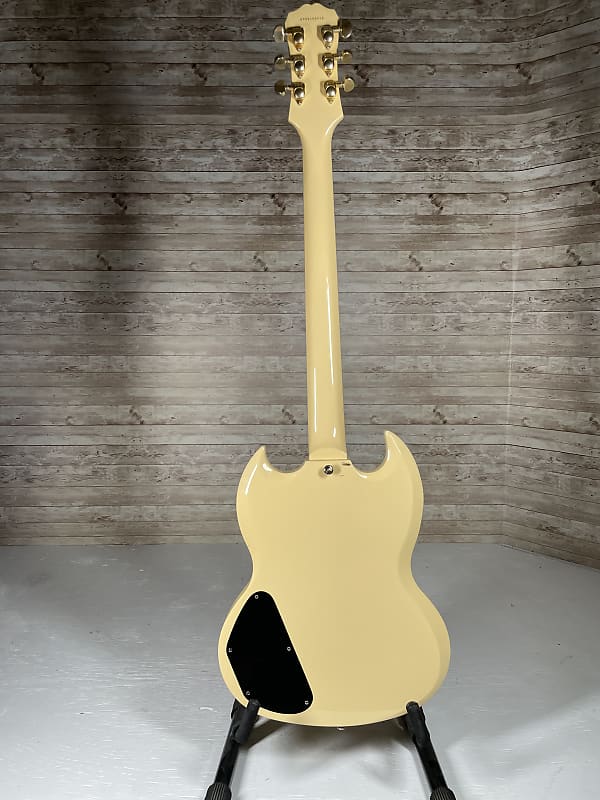 美品　Epiphone ’04 G-400 Les Paul SG Custom Epiphone G-400 Les Paul (SG) Custom Antique Ivory 2004