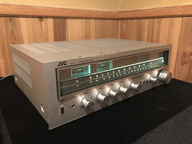 1979 JVC R-S7 vintage silver face late 1970's AM/FM stereo receiver 50w with turntable & aux input image 1