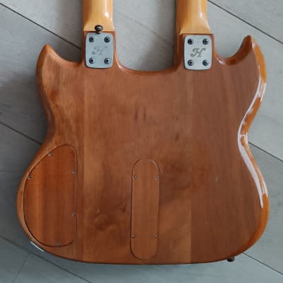 Hoyer Double Neck Bass and Guitar 1970s - Natural image 13