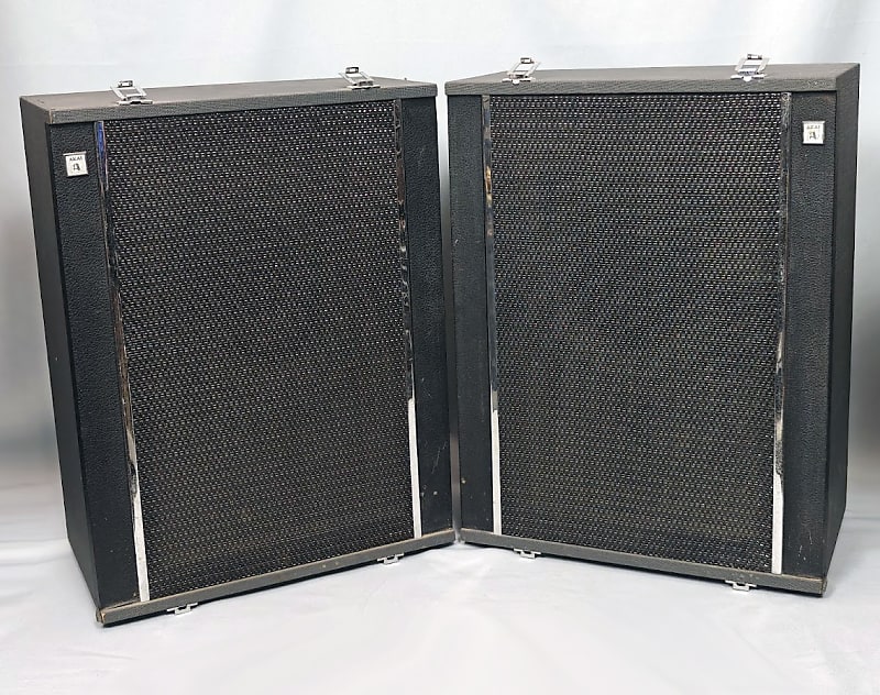 Pair of (2) Vintage Akai SS-110 Alnico 2-Way Speakers 10&quot;Coaxial Efficient Ex Sound - 1960s - JAPAN  			