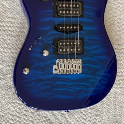 Ibanez GRX70QAL Left Handed Electric Guitar - Transparent Blue Burst image 7
