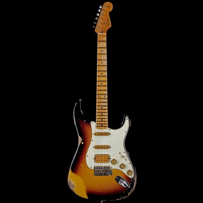 Fender Custom Shop Alley Cat Stratocaster 2.0 Heavy Relic HSS Vintage Trem Maple Board 3-Tone Sunbur image 4