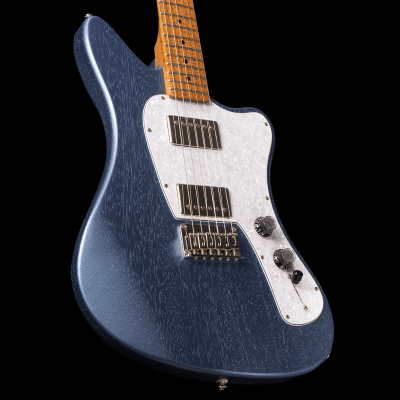 Cream T Guitars Crossfire SRT-6 w/ Pickup Swapping in Aero Blue image 2