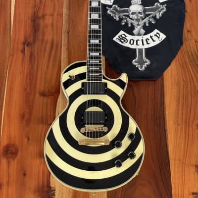 Gibson Les Paul custom Zakk Wylde White & black bullseye image 2