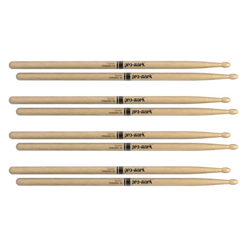 On-Stage Sticks Hickory Drum Sticks (5B, Nylon Tip, 12pr)