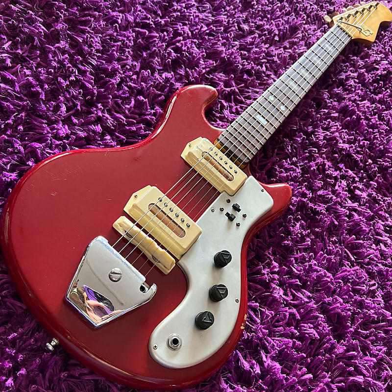 グヤトーン LG-85T 1960s ORIGINAL FOIL PUPS Late 1960s Guyatone LG-85T Red Vintage Japanese Electric