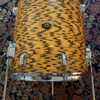 1962-1970 Slingerland 20/16/12 yellow tiger pearl vintage drums image 8