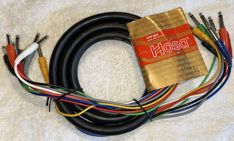 Hosa CPP-803 8-channel 1/4-inch TS Male Snake - 9.9 foot image 1