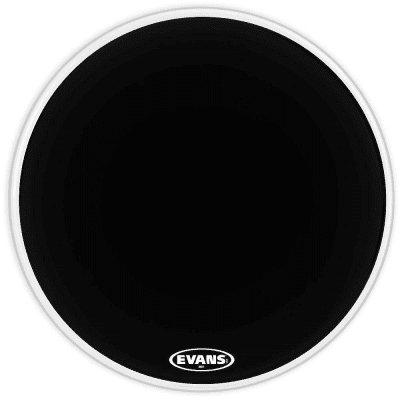 Evans BD20MX1B MX1 Black Marching Bass Drum Head - 20"