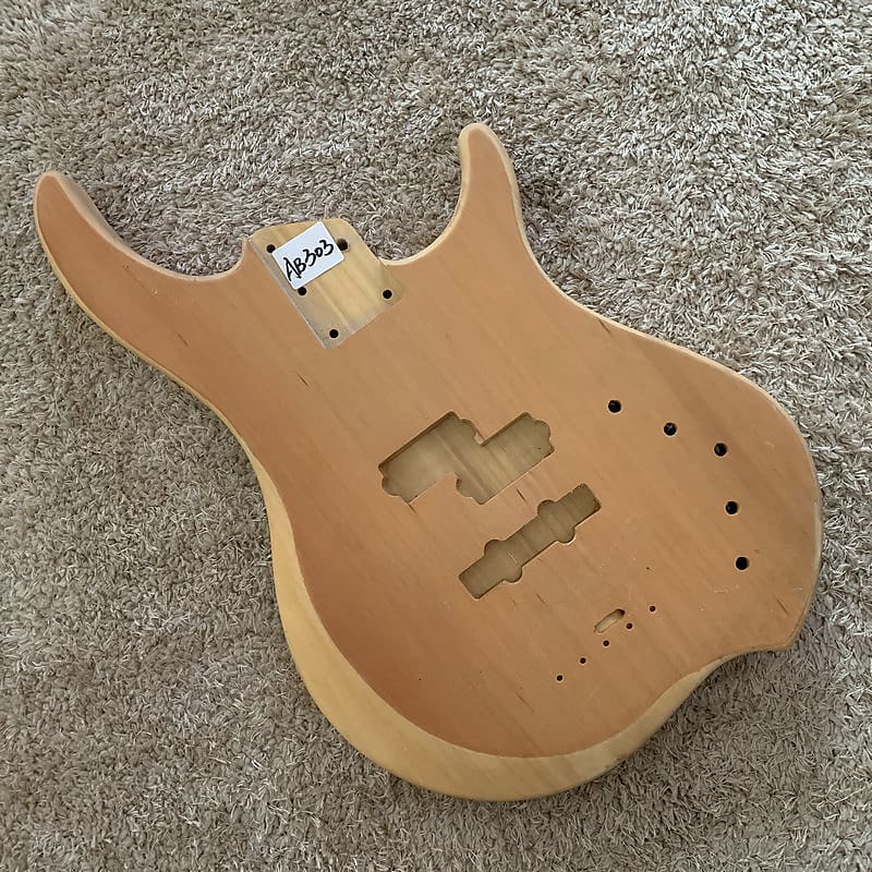 Solid Basswood 4 String Bass Guitar Body DIY Project Reverb