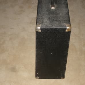 Mojotone Style Super Reverb Style 80's Speaker Cabinet Black Tolex with Fender Blackface Style Cloth image 3