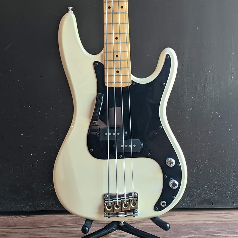 Epiphone by Gibson Precision Bass, 1980s, White w/HSC, Used | Reverb