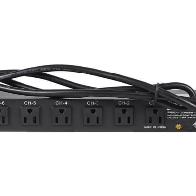 American DJ PC-100A 8-Switch Rack Mount On/Off AC Power Strip Source image 4