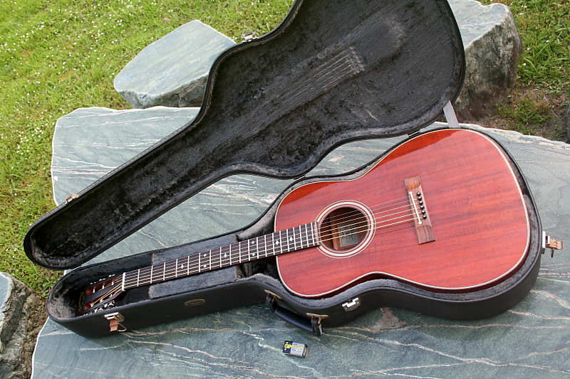 Takamine PT-406 parlor size Guitar with Pre AMP 1992 Natural Hawaiian Koa  Body+OHSC