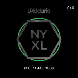 D'Addario NYXL Nickel Wound Electric Guitar Single String .049