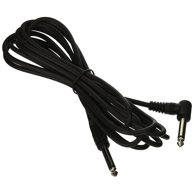10' Molded End Straight To Right Angle Bulk Instrument Cable, Reverb