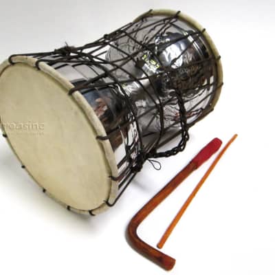 Mid-East Manufacturing Nickel Brass Talking Drum, 10"x15" image 5