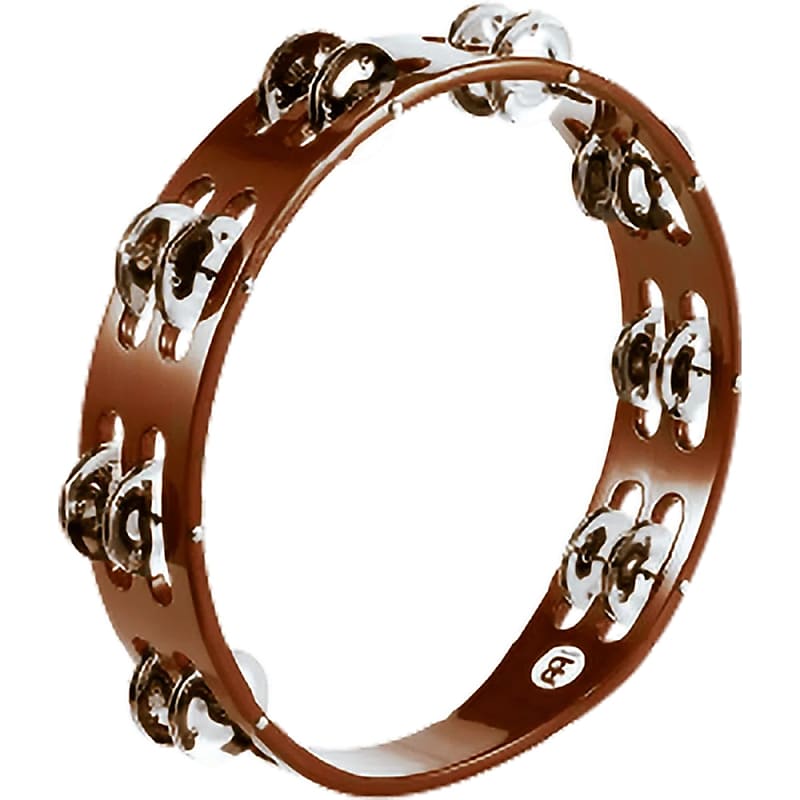 Meinl 10" Traditional Wood Tambourine with 2 Rows of Steel Jingles | TA2AB image 1