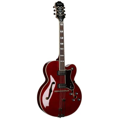 Epiphone Broadway Electric Guitar (with Gig Bag), Wine Red image 4