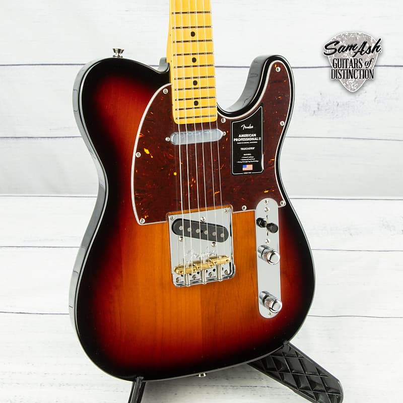 Fender American Professional II Telecaster Electric Guitar 3 Tone Sunburst