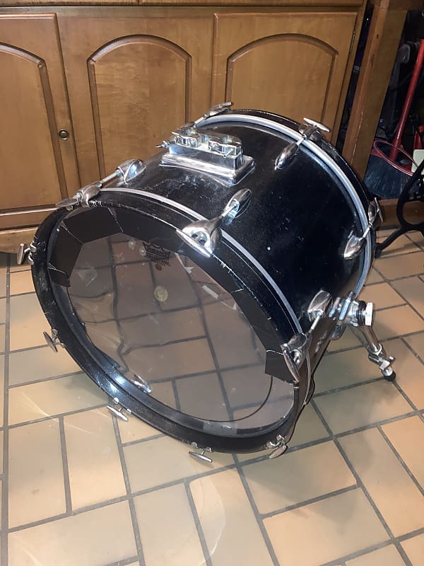 Vintage Gretsch Bass drum 60s - Black Sparkle with Pearl | Reverb