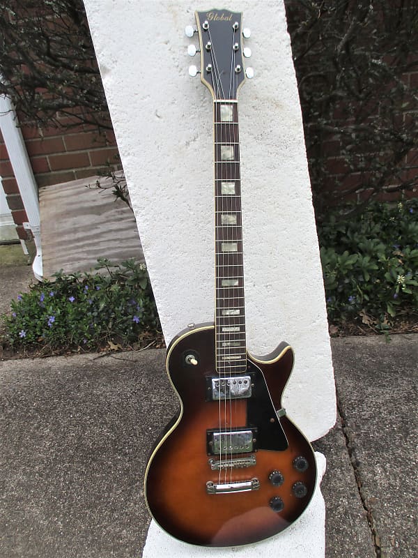 Global LP 90 Guitar,  Early 1970's, Made in Korea,  Sunburst Finish, Plays and Sounds Good, SSC image 1