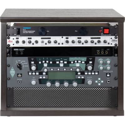 Gator Elite Furniture Series 8U Desktop Studio Rack in Dark Walnut Brown Finish GFW-ELITERK-8U-BRN image 2