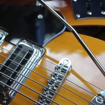 VINTAGE REVO Series 'Custom Supreme' Baritone VI Semi-Acoustic Guitar ~ Tobacco Sunburst, 3, 93 KG image 12