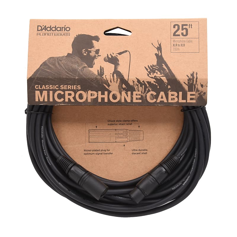 D'Addario Classic Series XLR Microphone Cable 25' image 1