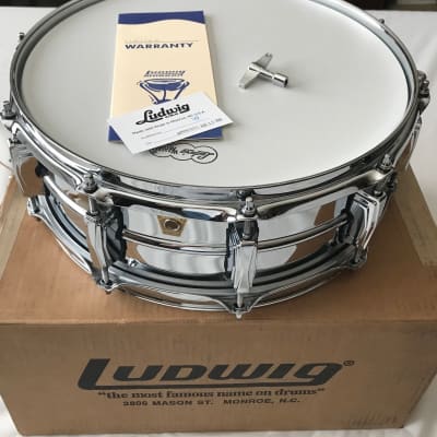 NEW - Ludwig LM400 Supraphonic Snare Drum 5x14" Chrome over Aluminum Imperial 10-lug Snare image 1