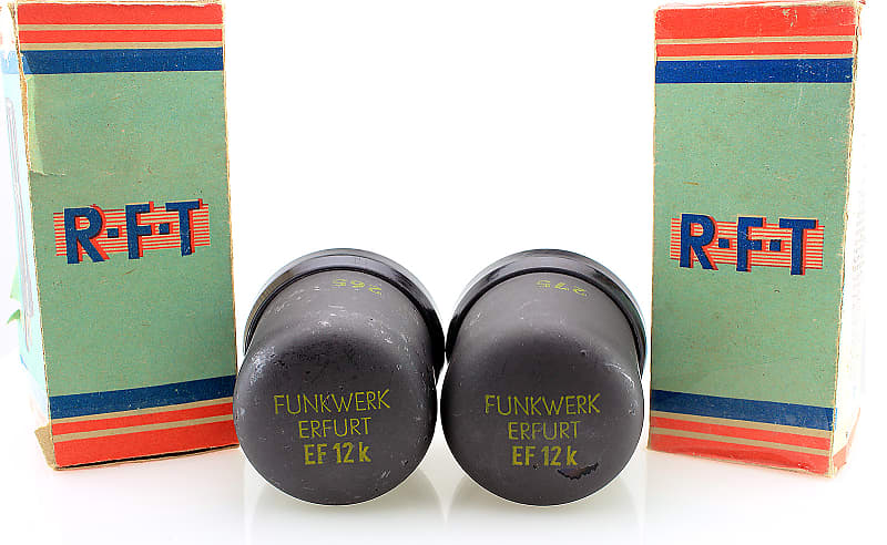 PAIR OF 1956 FUNKWERK ERFURT (TELEFUNKEN) EF12K NOS VACUUM TUBES EXCELLENT  COND. | Reverb