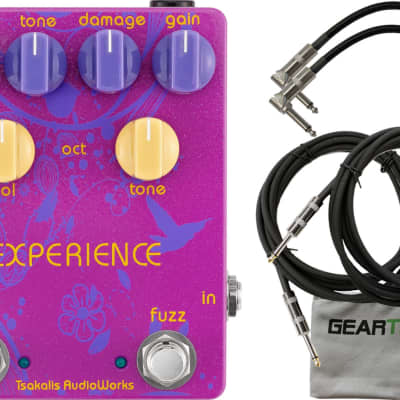 Tsakalis Experience Fuzz & Octave Pedal w/ Cloth and 4 Cables