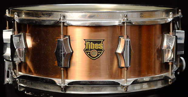 Fibes 5.5x14 Austin era snare drum 80s copper over fiberglass