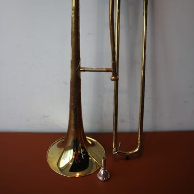 Bach TB301 Student Model Tenor Trombone 2010s - Clear-Lacquered Brass image 6