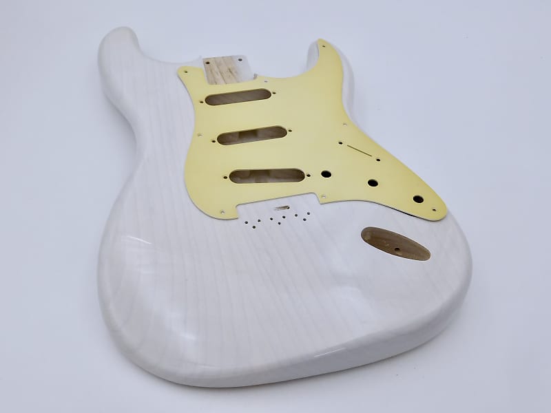 4lbs 3oz BloomDoom Nitro Lacquer Aged Relic White Blonde Hardtail S-Style Vintage Custom Guitar Body image 1