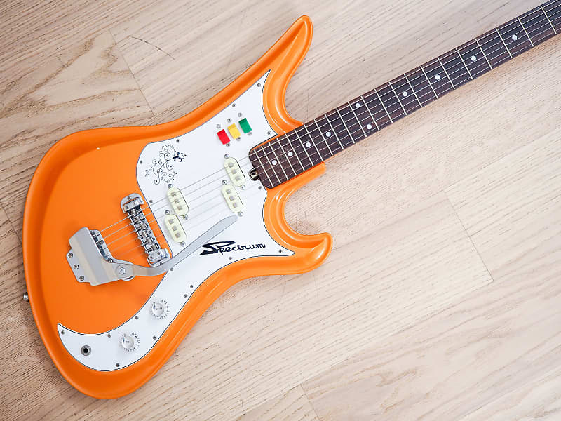1999 Teisco Spectrum SP 62 Vintage Reissue Guitar Metallic Orange Kawai w Case Reverb Brazil