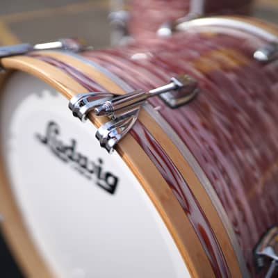 Ludwig USA Classic Maple Series Jazzette in Pink Oyster Pearl 3pc BOP Shell Pack -12''/14''/18'' image 9