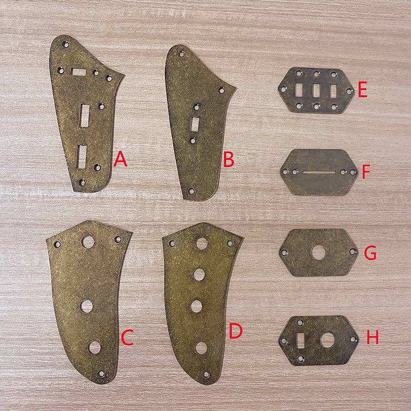 Antiqued Brass Plate, for Fender Jaguar A Reverb